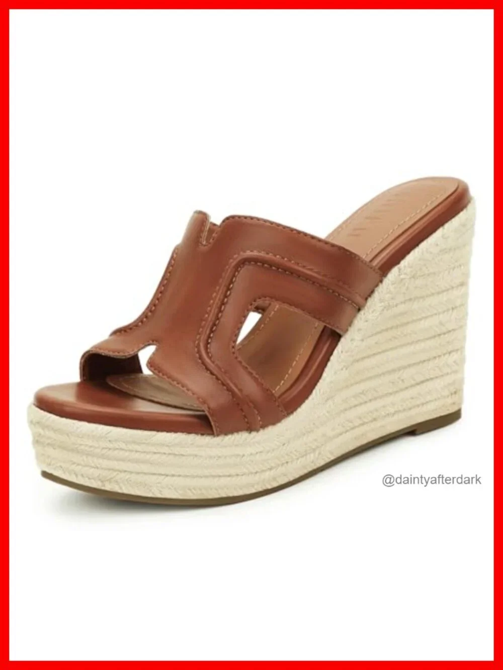 IDIFU Women's Platform Wedge Sandals Espadrille Slides Open Toe H-Strap Summer